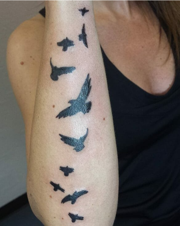 A Flock Of Birds Design to Honor A Loved One