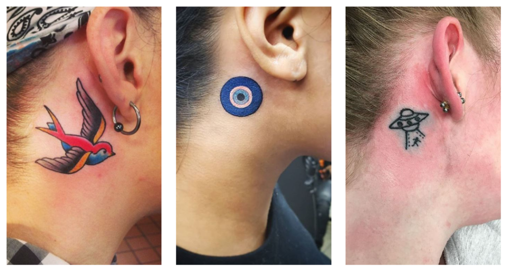 behind the ear tattoos for women