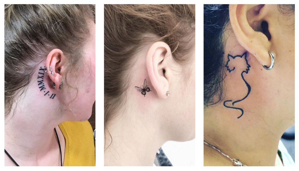 behind the ear tattoos for women