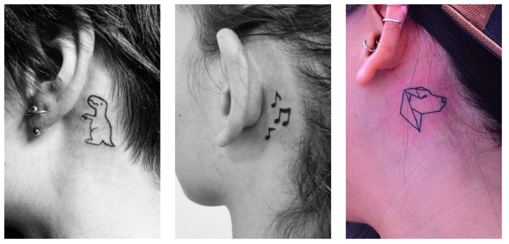 behind the ear tattoos for women