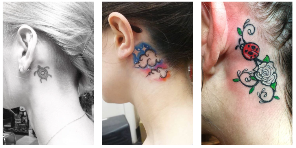 behind the ear tattoos for women