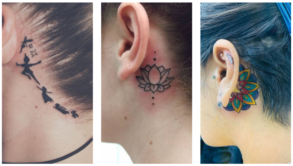 behind the ear tattoos for women