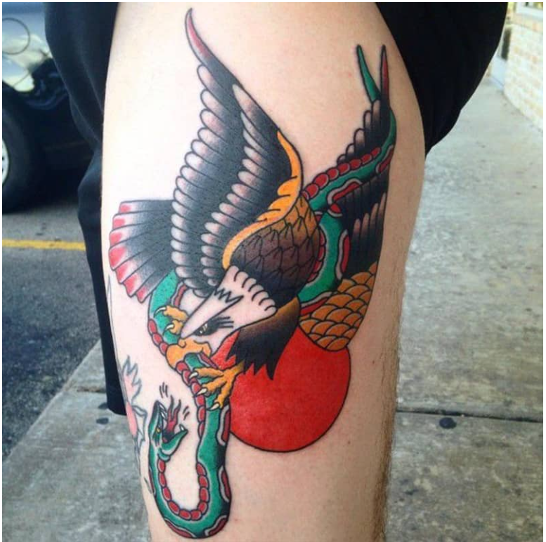 snake and eagle tattoo