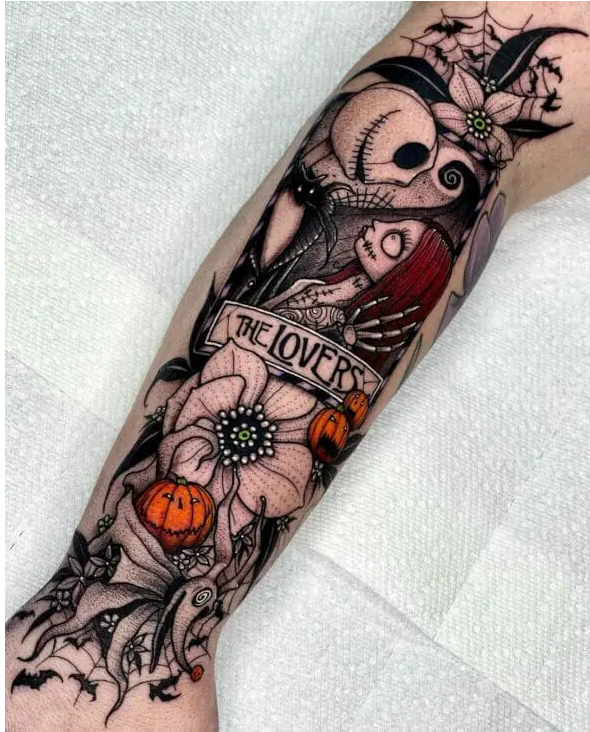 Jack Skellington love tattoo 