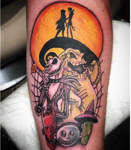 colorful Jack Skellington tattoo 