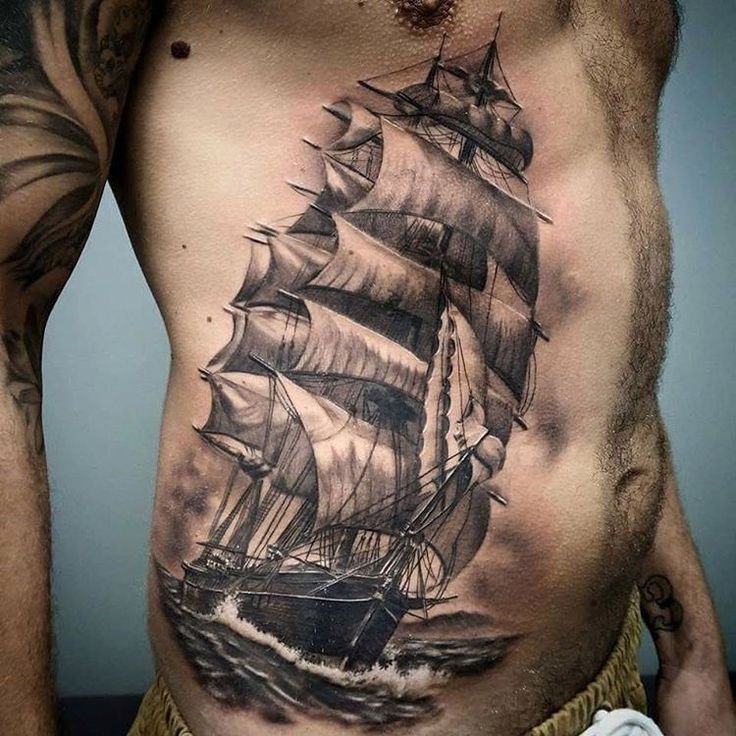 Sailing Ship Body Art
