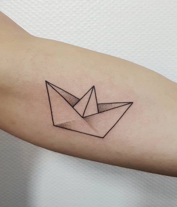 Paper Boat Tattoo
